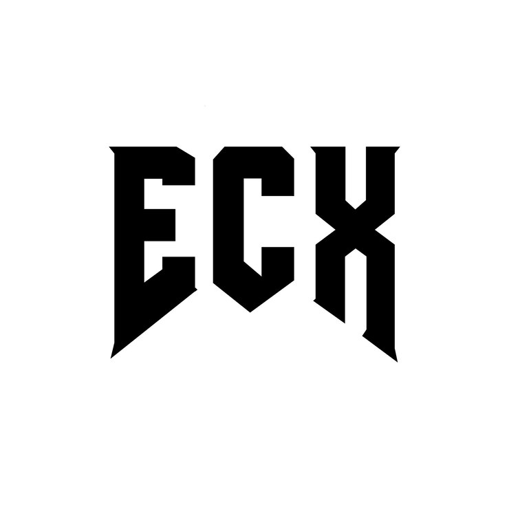 Vector diseño de logotipo de letra ecx para la compañía de tecnología ecx diseño de logotipo combinación de colores blanco y negro ecx logotipo ecx vector ecx diseño ecx icono ecx alfabeto ecx tipografía diseño del logotipo