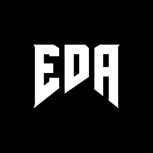 Diseño de logotipo de letra EDA para una empresa de tecnología Diseño del logotipo de EDA combinación de colores blanco y negro EDA logotipo EDA vector EDA diseño EDA icono EDA alfabeto EDA tipografía diseño del logotipo