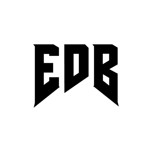 Diseño de logotipo de letra EDB para una empresa de tecnología Diseño del logotipo EDB combinación de colores blanco y negro Logotipo EDB Vector EDB Diseño del icono EDB Alfabeto EDB Tipografía diseño del logotipo