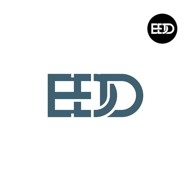 Vector diseño del logotipo de la letra edd monogram