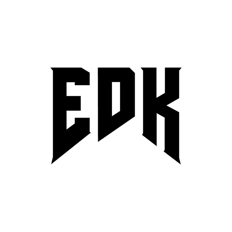Vector diseño de logotipo de letra edk para una empresa de tecnología diseño del logotipo edk combinación de colores blanco y negro logotipo edk vector diseño edk icono edk alfabeto edk tipografía diseño del logotipo