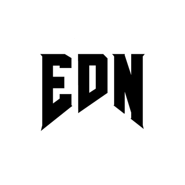 Diseño de logotipo de letra EDN para una empresa de tecnología Diseño del logotipo EDN combinación de colores blanco y negro Logotipo EDN Vector EDN Diseño del icono EDN Alfabeto EDN Tipografía diseño del logotipo
