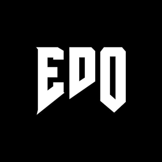 Diseño de logotipo de letra EDO para una empresa de tecnología Diseño del logotipo de EDO combinación de colores blanco y negro EDO logotipo EDO vector EDO diseño EDO icono EDO alfabeto EDO tipografía diseño del logotipo