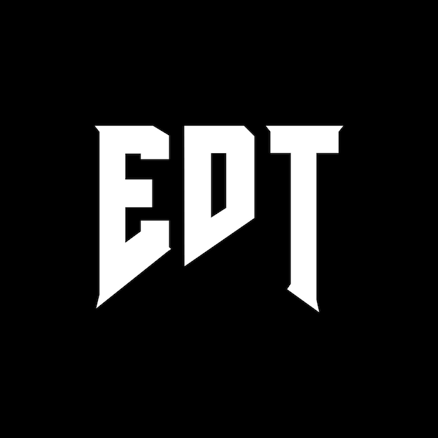 Diseño de logotipo de letra EDT para una empresa de tecnología Diseño del logotipo EDT combinación de colores blanco y negro Logotipo EDT Vector EDT Diseño del icono EDT Alfabeto EDT Tipo de diseño del logotipo