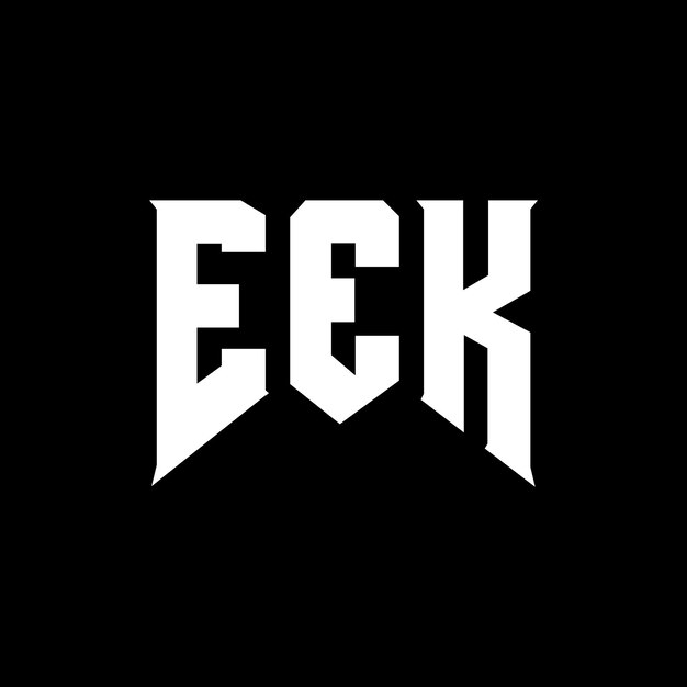 Diseño de logotipo de letra EEK para una empresa de tecnología EEK diseño de logotipo combinación de colores blanco y negro EEK logotipo EEK vector EEK diseño EEK icono EEK alfabeto EEK tipografía diseño del logotipo