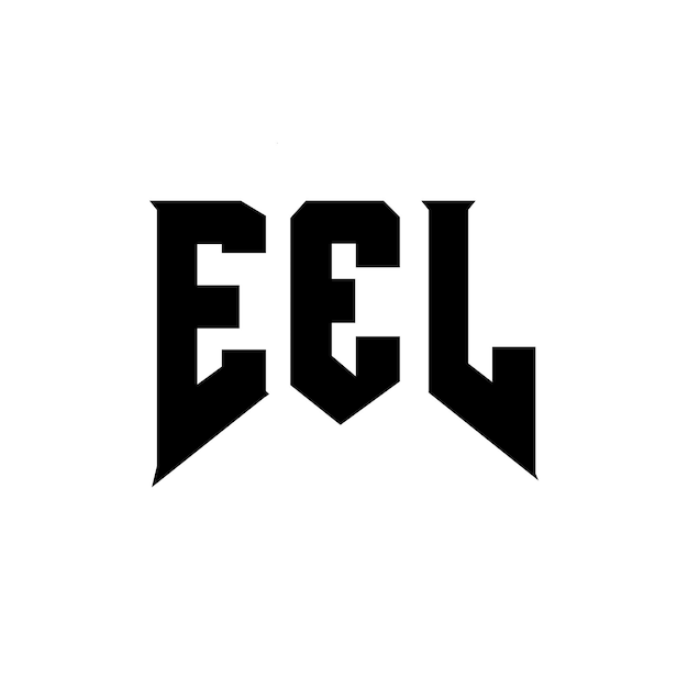 Diseño de logotipo de letra EEL para la empresa de tecnología EEL diseño de logotipo combinación de colores blanco y negro EEL logotipo EEL vector EEL diseño EEL icono EEL alfabeto EEL tipografía diseño del logotipo