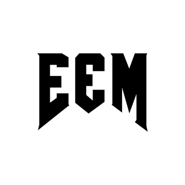 Diseño de logotipo de letra EEM para una empresa de tecnología Diseño del logotipo EEM combinación de colores blanco y negro Logotipo EEM Vector EEM Diseño del icono EEM Alfabeto EEM Tipo de logotipo Diseño