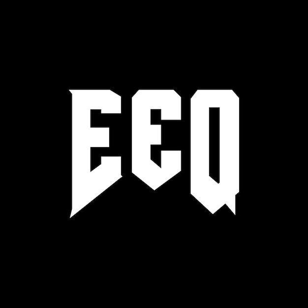 Diseño de logotipo de letra EEQ para una empresa de tecnología EEQ diseño de logotipo en blanco y negro combinación de colores EEQ logotipo EEQ vector EEQ diseño EEQ icono EEQ alfabeto EEQ tipografía diseño del logotipo