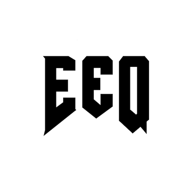 Diseño de logotipo de letra EEQ para una empresa de tecnología EEQ diseño de logotipo en blanco y negro combinación de colores EEQ logotipo EEQ vector EEQ diseño EEQ icono EEQ alfabeto EEQ tipografía diseño del logotipo