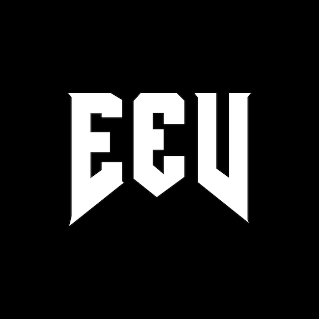 Diseño de logotipo de letra EEV para una empresa de tecnología EEV diseño de logotipo negro y blanco combinación de colores EEV logotipo EEV vector EEV diseño EEV icono EEV alfabeto EEV tipografía logotipo diseño