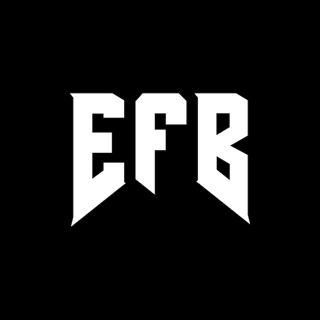 Diseño de logotipo de letra EFB para una empresa de tecnología Diseño del logotipo EFB combinación de colores blanco y negro Logotipo EFB Vector EFB Diseño del icono EFB Alfabeto EFB Tipografía diseño del logotipo