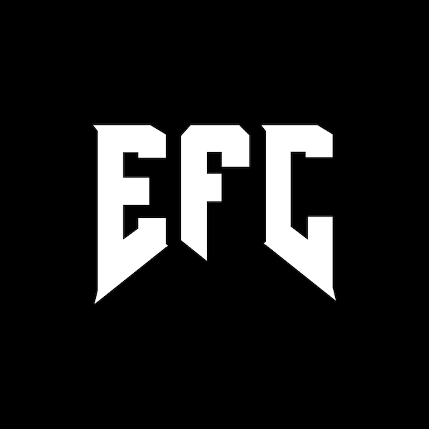 Diseño de logotipo de letra EFC para una empresa de tecnología EFC diseño de logotipo EFC combinación de colores blanco y negro EFC logotipo Vector EFC diseño EFC icono EFC alfabeto EFC tipografía diseño del logotipo
