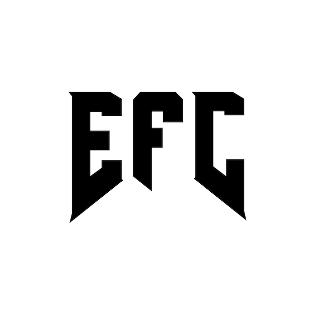 Diseño de logotipo de letra EFC para una empresa de tecnología EFC diseño de logotipo EFC combinación de colores blanco y negro EFC logotipo Vector EFC diseño EFC icono EFC alfabeto EFC tipografía diseño del logotipo