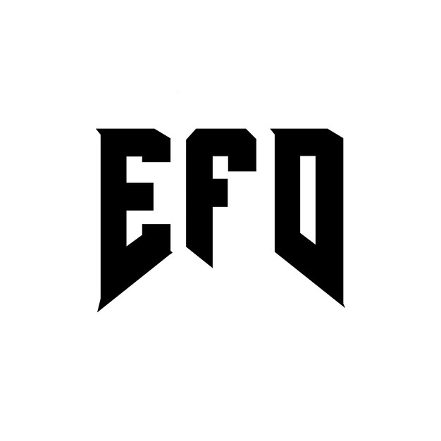 Diseño de logotipo de letra EFD para una empresa de tecnología Diseño del logotipo EFD Combinación de colores blanco y negro Logotipo EFD Vector EFD Diseño del icono EFD Alfabeto EFD Tipo de diseño del logotipo