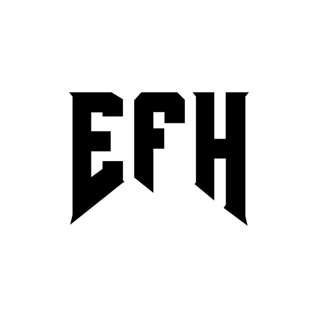 Diseño de logotipo de letra EFH para la compañía de tecnología EFH diseño de logotipo combinación de colores blanco y negro EFH logotipo EFH vector EFH diseño del icono EFH alfabeto EFH tipografía diseño del logotipo