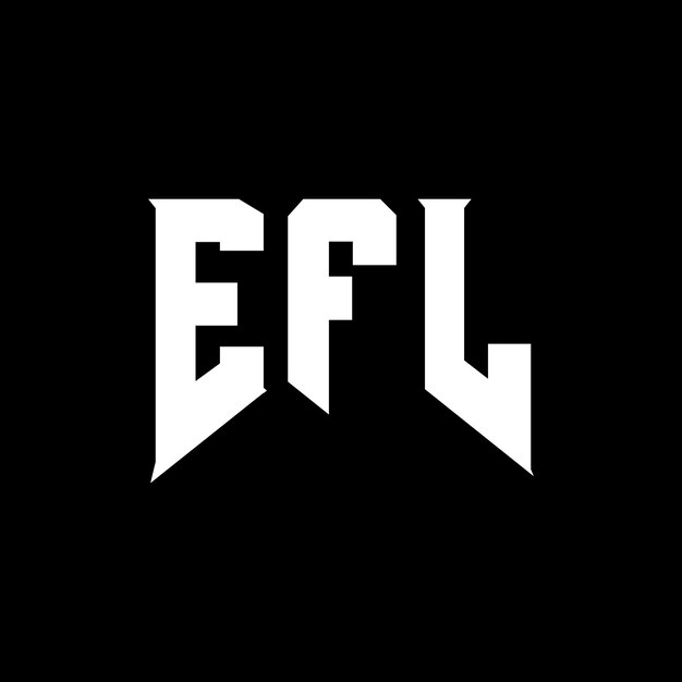 Diseño de logotipo de letra EFL para una empresa de tecnología Diseño del logotipo EFL combinación de colores blanco y negro Logotipo EFL Vector EFL Diseño del icono EFL Alfabeto EFL Tipo de logotipo Diseño