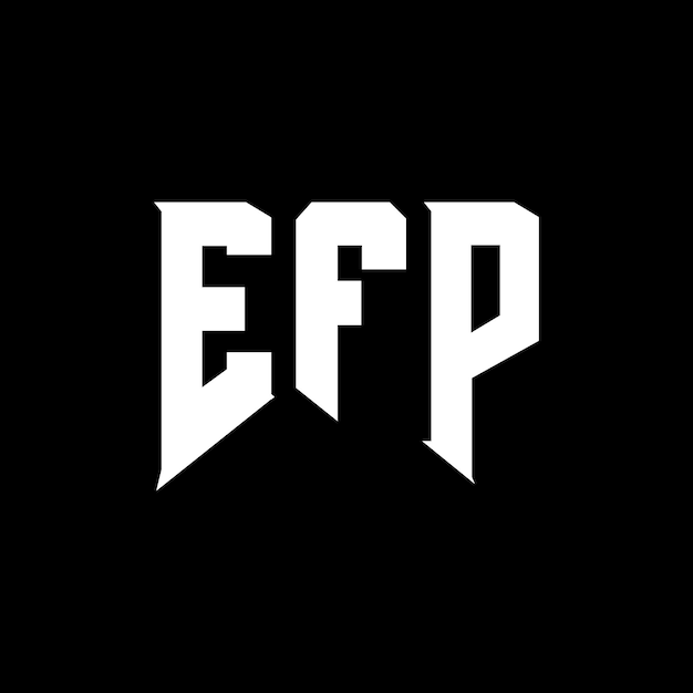 Diseño de logotipo de letra EFP para una empresa de tecnología Diseño del logotipo EFP combinación de colores blanco y negro Logotipo EFP Vector EFP Diseño del icono EFP Alfabeto EFP Tipo de diseño del logotipo