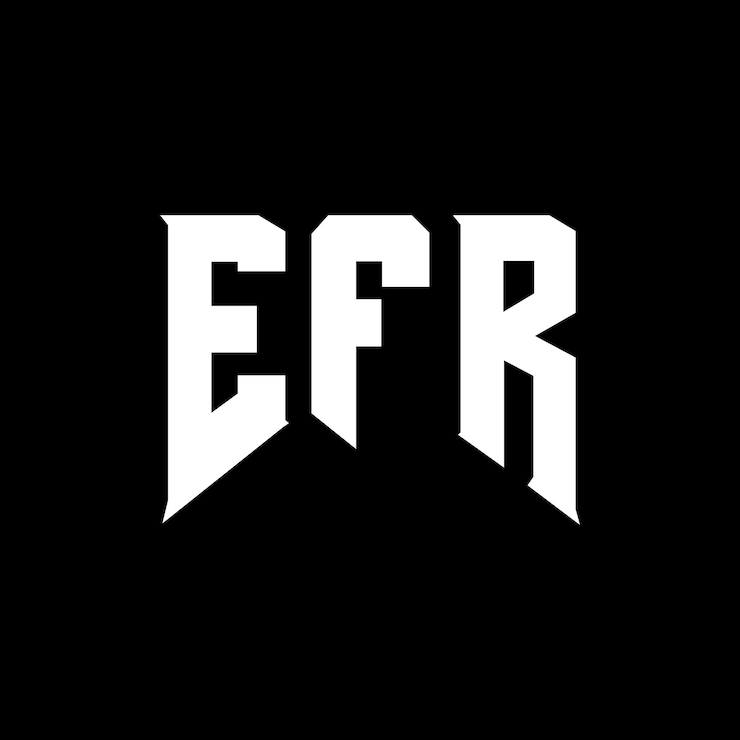 Vector diseño de logotipo de letra efr para una empresa de tecnología diseño del logotipo efr combinación de colores blanco y negro logotipo efr vector efr diseño del icono efr alfabeto efr tipotipo diseño del logotipo