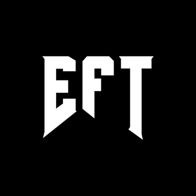 Diseño de logotipo de letra EFT para una empresa de tecnología Diseño del logotipo EFT combinación de colores blanco y negro Logotipo EFT Vector EFT Diseño del icono EFT Alfabeto EFT Tipo de diseño del logotipo