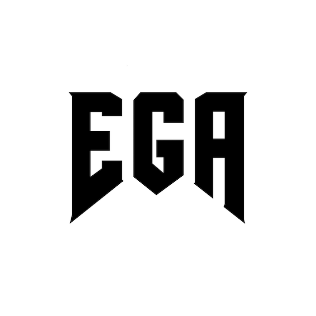 Diseño de logotipo de letra EGA para la empresa de tecnología EGA diseño de logotipo combinación de colores blanco y negro EGA logotipo EGA vector EGA diseño EGA icono EGA alfabeto EGA tipografía diseño del logotipo