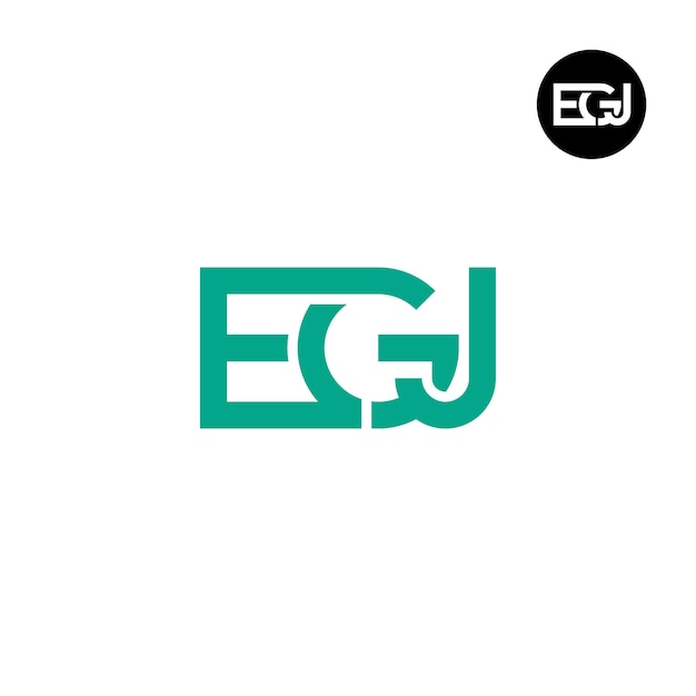 Diseño del logotipo de la letra EGJ Monograma