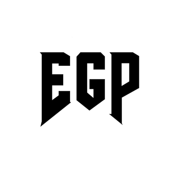 Diseño de logotipo de letra EGP para una empresa de tecnología Diseño de Logotipo EGP combinación de colores blanco y negro Logotipo EG P vector EG P diseño Icono EG P alfabeto EG P tipografía Diseño de LOGO