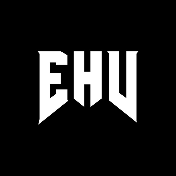 Vector diseño de logotipo de letra ehv para una empresa de tecnología diseño del logotipo ehv combinación de colores blanco y negro logotipo ehv vector diseño ehv icono ehv alfabeto ehv tipografía diseño del logotipo