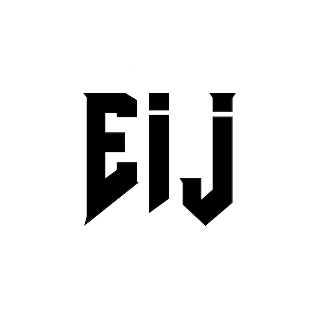 Diseño de logotipo de letra EIJ para una empresa de tecnología Diseño de Logotipo EIJ Combinación de colores blanco y negro Logo EIJ Vector EIJ Diseño de icono EIJ Alfabeto EIJ Tipo de logotipo Diseño
