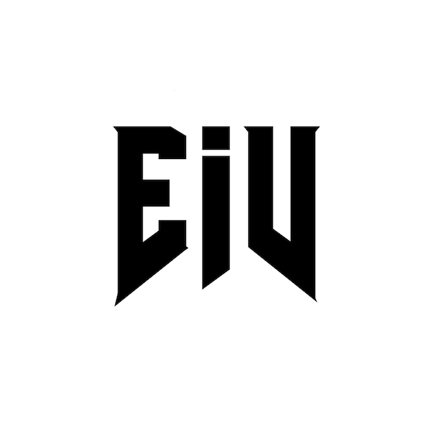 Diseño de logotipo de letra EIV para una empresa de tecnología Diseño del logotipo EIV combinación de colores blanco y negro Logotipo EIV Vector Diseño EIV Icono EIV Alfabeto EIV Tipografía Logotipo Diseño