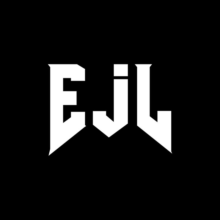 Vector diseño de logotipo de letra ejl para una empresa de tecnología diseño del logotipo ejl combinación de colores blanco y negro logotipo ej l vector ejl diseño del icono ejl alfabeto ejl tipo de logotipo diseño