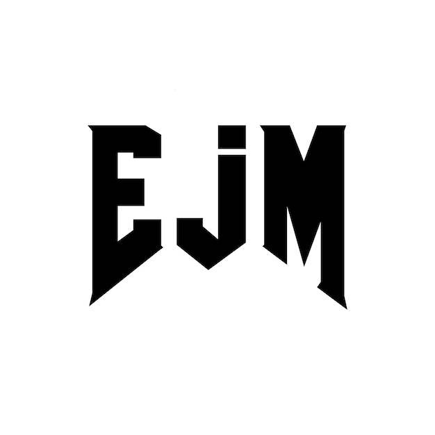 Diseño de logotipo de letra EJM para una empresa de tecnología Diseño del logotipo EJM Combinación de colores blanco y negro EJM Logo EJM Vector EJM Diseño EJM Icono EJM Alfabeto EJM Tipografía Logotipo Diseño