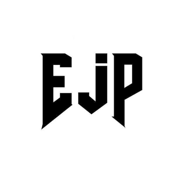 Diseño de logotipo de letra EJP para una empresa de tecnología Diseño de Logotipo EJP combinación de colores blanco y negro EJP logotipo EJP vector EJP diseño EJP icono EJP alfabeto EJP tipografía diseño de logotipo