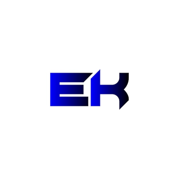 diseño del logotipo de la letra ek