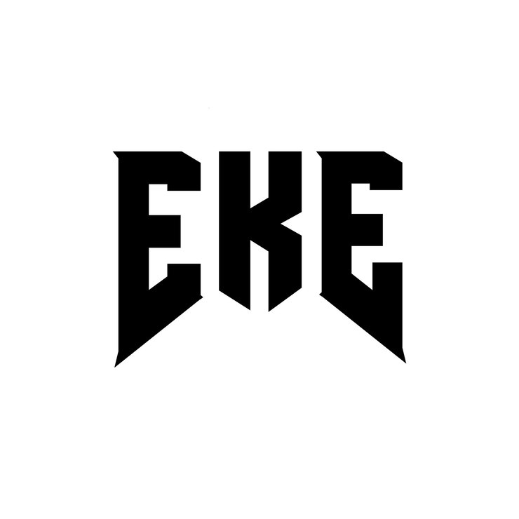 Vector diseño de logotipo de letra eke para la empresa de tecnología eke diseño de logotipo combinación de colores blanco y negro eke logotipo eke vector eke diseño eke icono eke alfabeto eke tipografía diseño del logotipo