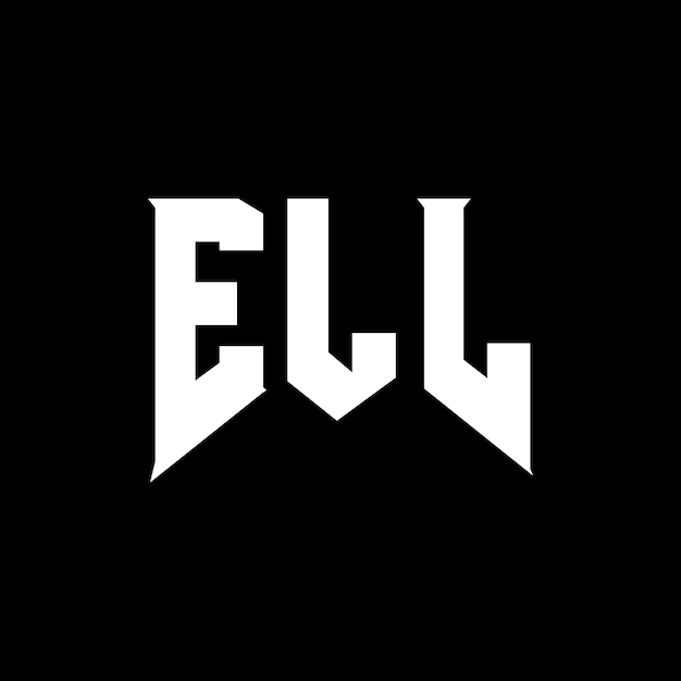 Diseño de logotipo de letra ELL para una empresa de tecnología Diseño del logotipo ELL Combinación de colores blanco y negro Logotipo ELL Vector ELL Diseño del icono ELL Alfabeto ELL Tipografía diseño del logotipo