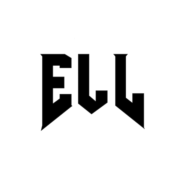 Diseño de logotipo de letra ELL para una empresa de tecnología Diseño del logotipo ELL Combinación de colores blanco y negro Logotipo ELL Vector ELL Diseño del icono ELL Alfabeto ELL Tipografía diseño del logotipo