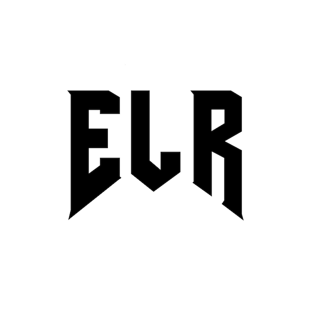 Diseño de logotipo de letra ELR para la empresa de tecnología ELR Diseño del logotipo ELR Combinación de colores blanco y negro ELR Logotipo ELR Vector ELR diseño Icono ELR Alfabeto ELR Tipografía diseño del logotipo