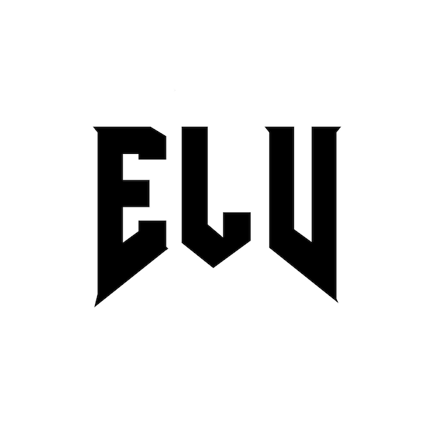 Diseño de logotipo de letra ELV para una empresa de tecnología Diseño del logotipo ELV combinación de colores blanco y negro Logotipo ELV Vector ELV Diseño del icono ELV Alfabeto ELV Tipografía diseño del logotipo