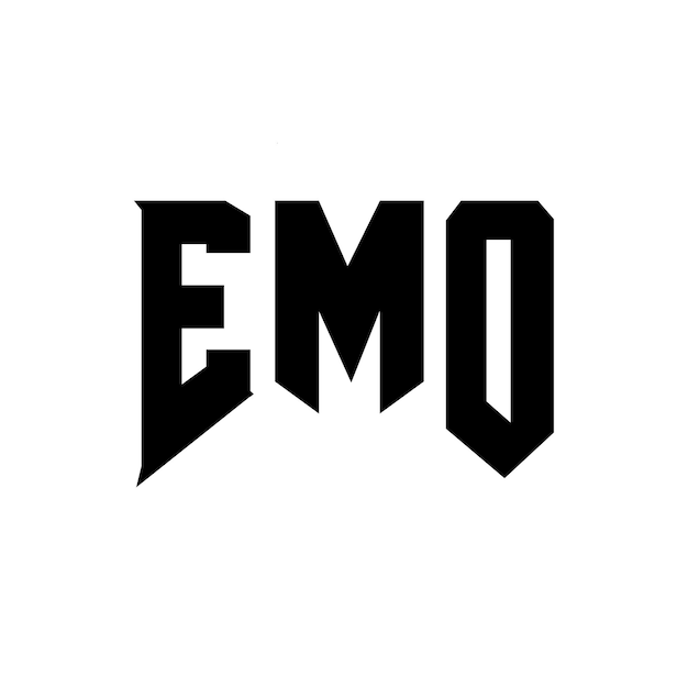 Diseño de logotipo de letra EMO para una empresa de tecnología Diseño del logotipo EMO combinación de colores blanco y negro Logotipo EMO vector diseño EMO icono EMO alfabeto EMO tipografía diseño del logotipo