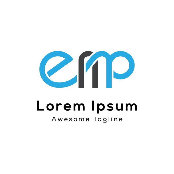 Vector diseño del logotipo de la letra emp