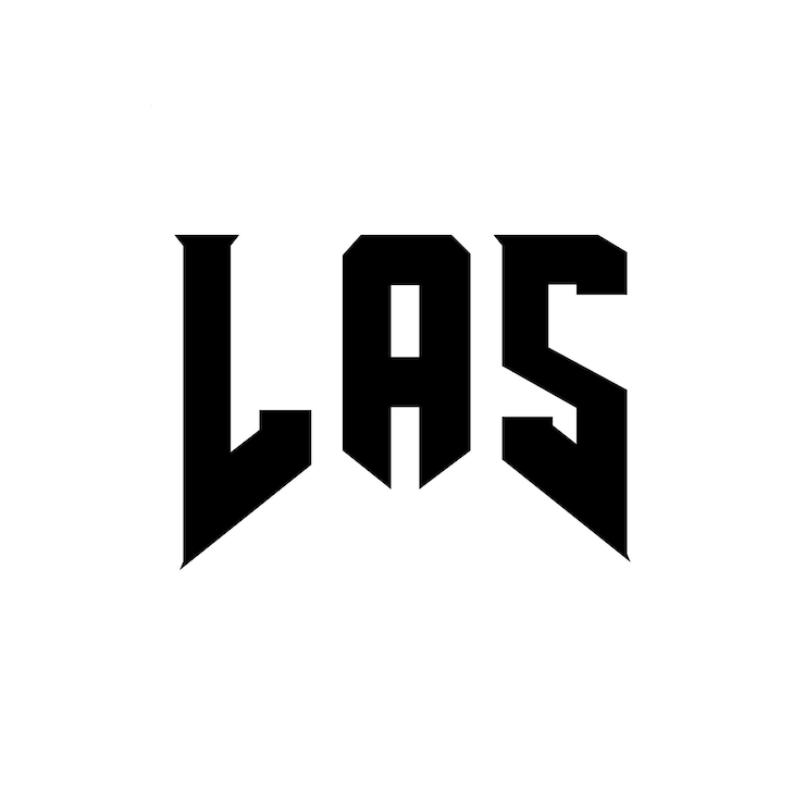 Vector diseño de logotipo de letra las para una empresa de tecnología diseño del logotipo las combinación de colores blanco y negro logotipo las vector las diseño del icono las alfabeto las tipografía diseño del logotipo