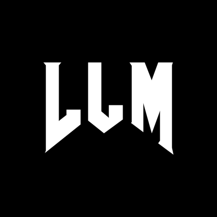 Vector diseño de logotipo de letra para una empresa de tecnología llm diseño de logotipo llm combinación de colores blanco y negro logotipo llm diseño vectorial llm diseño de icono llm llm alfabeto llm tipografía diseño de logo
