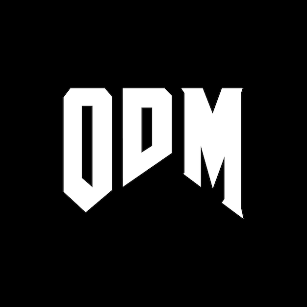 Diseño de logotipo de letra para empresa de tecnología ODM diseño de logotipo combinación de colores blanco y negro ODM logotipo ODM vector ODM diseño ODM icono ODM alfabeto ODM tipografía diseño de logo