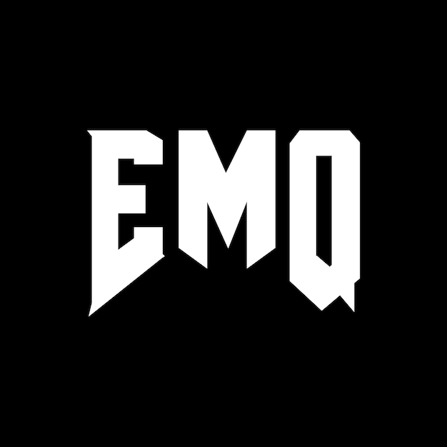 Diseño de logotipo de letra EMQ para una empresa de tecnología Diseño del logotipo EMQ combinación de colores blanco y negro Logotipo EMQ Vector EMQ Diseño del icono EMQ Alfabeto EMQ Tipo de logotipo