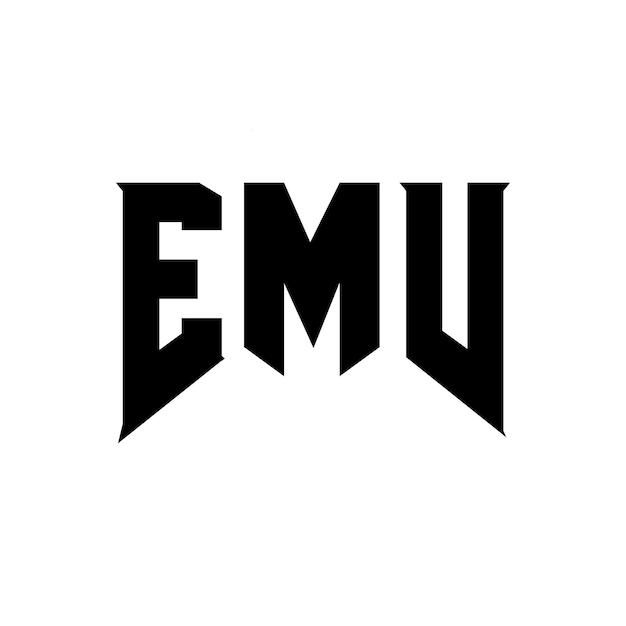 Diseño de logotipo de letra EMV para una empresa de tecnología Diseño del logotipo EMV combinación de colores blanco y negro Logotipo EMV Vector EMV Diseño del icono EMV Alfabeto EMV Tipo de logotipo