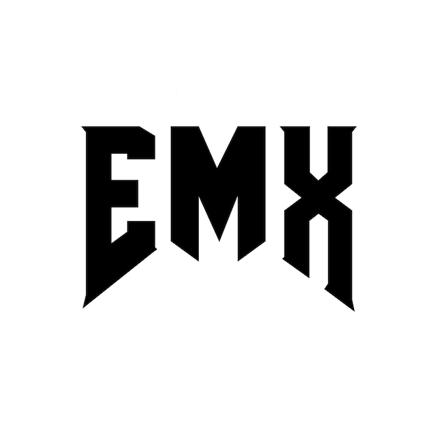 Diseño de logotipo de letra EMX para la compañía de tecnología EMX Diseño de Logotipo de combinación de colores blanco y negro EMX Logotipo EMX Vector EMX diseño Icono EMX Alfabeto EMX Tipografía diseño de logotipo EMX