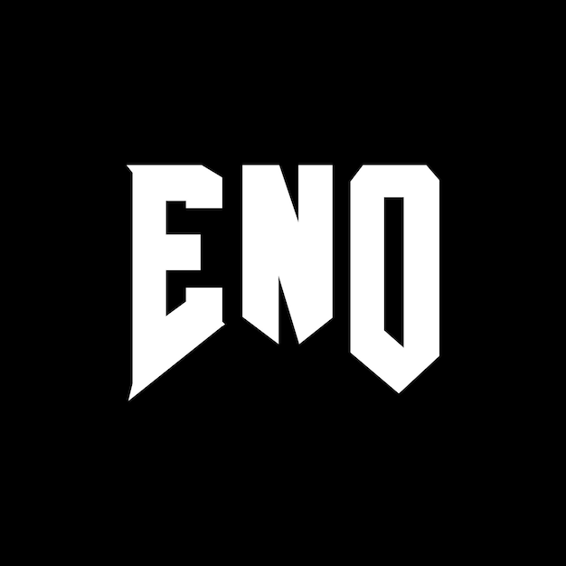 Diseño de logotipo de letra ENO para una empresa de tecnología Diseño del logotipo ENO combinación de colores blanco y negro Logotipo ENO vector diseño ENO icono ENO alfabeto ENO tipografía diseño del logotipo