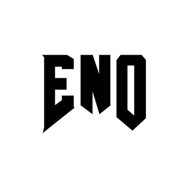 Diseño de logotipo de letra ENO para una empresa de tecnología Diseño del logotipo ENO combinación de colores blanco y negro Logotipo ENO vector diseño ENO icono ENO alfabeto ENO tipografía diseño del logotipo