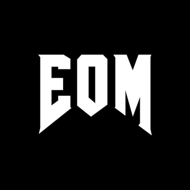 Diseño de logotipo de letra EOM para una empresa de tecnología Diseño del logotipo EOM combinación de colores blanco y negro Logotipo EOM vector diseño EOM icono EOM alfabeto EOM tipografía diseño del logotipo