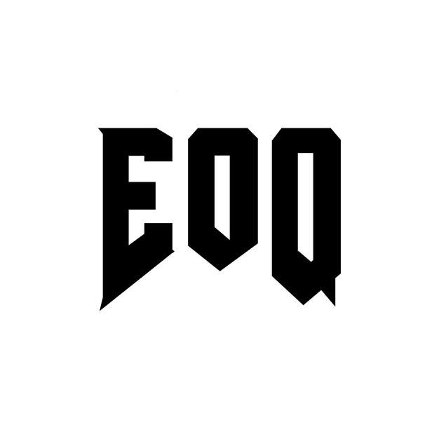 Diseño de logotipo de letra EOQ para una empresa de tecnología Diseño del logotipo EOQ combinación de colores blanco y negro EOQ logotipo vector EOQ diseño EOQ icono EOQ alfabeto EOQ tipografía diseño del logotipo